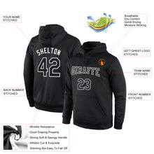 Load image into Gallery viewer, Custom Stitched Black Black-White Sports Pullover Sweatshirt Hoodie
