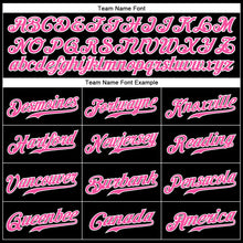 Load image into Gallery viewer, Custom Black Pink-White Authentic Baseball Jersey
