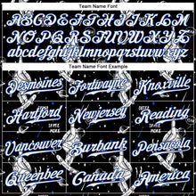 Load image into Gallery viewer, Custom Black White-Royal 3D Pattern Design Astronaut Authentic Baseball Jersey
