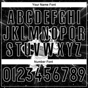 Custom Black Black-White 3D Pattern Design Astronaut Authentic Baseball Jersey