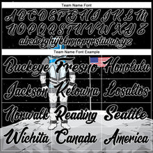 Load image into Gallery viewer, Custom Black Black-White 3D Pattern Design Astronaut Authentic Baseball Jersey
