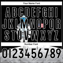 Load image into Gallery viewer, Custom Black Black-White 3D Pattern Design Astronaut Authentic Baseball Jersey
