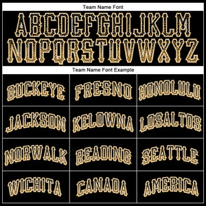 Custom Black Old Gold-White Authentic Drift Fashion Baseball Jersey