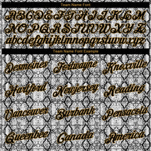 Load image into Gallery viewer, Custom Black Black-Old Gold 3D Pattern Design Snakeskin Performance T-Shirt
