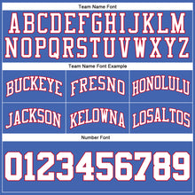 Load image into Gallery viewer, Custom Blue White-Red Authentic Throwback Basketball Shorts
