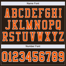 Load image into Gallery viewer, Custom Brown Orange-White Mesh Authentic Football Jersey
