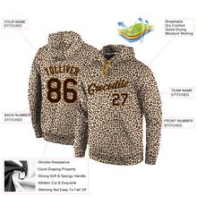 Load image into Gallery viewer, Custom Stitched Brown Brown-Old Gold 3D Pattern Design Leopard Sports Pullover Sweatshirt Hoodie
