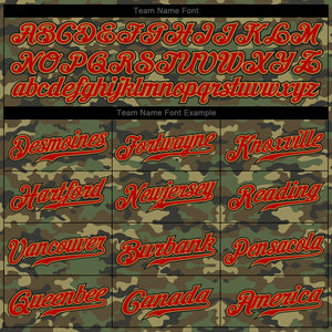 Custom Camo Red-Old Gold Authentic Salute To Service Baseball Jersey