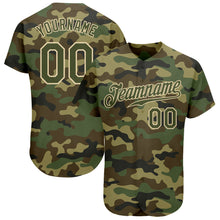Load image into Gallery viewer, Custom Camo Olive-Cream Authentic Salute To Service Baseball Jersey

