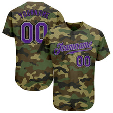 Load image into Gallery viewer, Custom Camo Purple-Black Authentic Salute To Service Baseball Jersey
