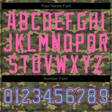 Load image into Gallery viewer, Custom Camo Light Blue-Pink Authentic Salute To Service Baseball Jersey
