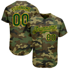 Load image into Gallery viewer, Custom Camo Green-Gold Authentic Salute To Service Baseball Jersey
