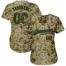 Load image into Gallery viewer, Custom Camo Olive-Black Authentic Salute To Service Baseball Jersey
