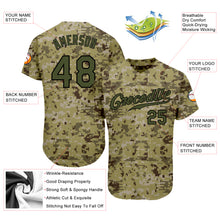 Load image into Gallery viewer, Custom Camo Olive-Black Authentic Salute To Service Baseball Jersey
