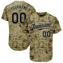 Load image into Gallery viewer, Custom Camo Black-Gray Authentic Salute To Service Baseball Jersey
