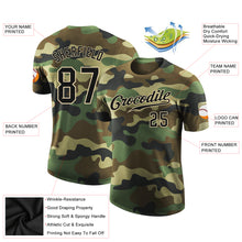 Load image into Gallery viewer, Custom Camo Black-Cream Performance Salute To Service T-Shirt
