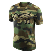 Load image into Gallery viewer, Custom Camo Black-Cream Performance Salute To Service T-Shirt
