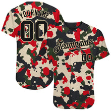 Load image into Gallery viewer, Custom Camo Black-Cream Authentic Salute To Service Baseball Jersey
