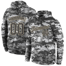 Load image into Gallery viewer, Custom Stitched Camo Steel Gray-Cream Sports Pullover Sweatshirt Salute To Service Hoodie
