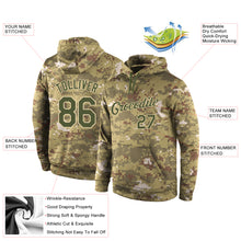 Load image into Gallery viewer, Custom Stitched Camo Olive-Cream Sports Pullover Sweatshirt Salute To Service Hoodie
