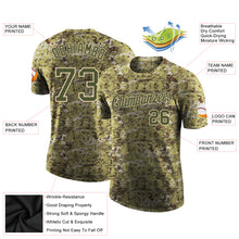 Load image into Gallery viewer, Custom Camo Olive-Cream Performance Salute To Service T-Shirt
