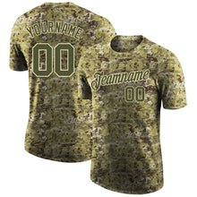 Load image into Gallery viewer, Custom Camo Olive-Cream Performance Salute To Service T-Shirt
