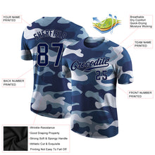 Load image into Gallery viewer, Custom Camo Navy-Gray Performance Salute To Service T-Shirt
