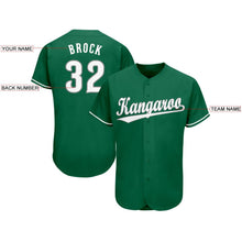 Load image into Gallery viewer, Custom Kelly Green White-Gray Baseball Jersey
