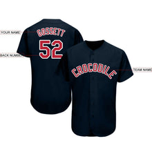 Load image into Gallery viewer, Custom Navy Red-White Baseball Jersey
