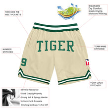 Load image into Gallery viewer, Custom Cream Kelly Green-White Authentic Throwback Basketball Shorts
