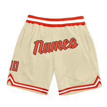 Load image into Gallery viewer, Custom Cream Orange-White Authentic Throwback Basketball Shorts
