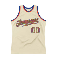 Load image into Gallery viewer, Custom Cream Camo-Royal Authentic Throwback Basketball Jersey
