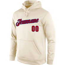 Load image into Gallery viewer, Custom Stitched Cream Red-Royal Sports Pullover Sweatshirt Hoodie
