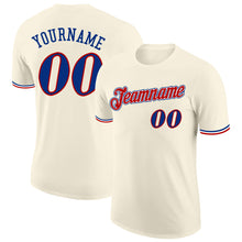 Load image into Gallery viewer, Custom Cream Royal-Red Performance T-Shirt
