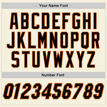 Load image into Gallery viewer, Custom Cream Black Orange-Old Gold Authentic Baseball Jersey
