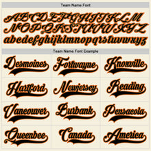 Load image into Gallery viewer, Custom Cream Orange Black-Old Gold Authentic Baseball Jersey
