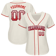 Load image into Gallery viewer, Custom Cream Red-Navy Authentic Drift Fashion Baseball Jersey
