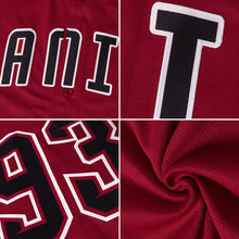 Load image into Gallery viewer, Custom Crimson White-Black Authentic Throwback Rib-Knit Baseball Jersey Shirt
