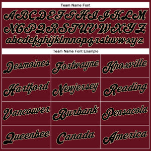 Custom Crimson Black-City Cream Authentic Baseball Jersey
