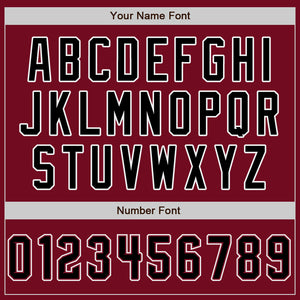 Custom Crimson Black-White Authentic Baseball Jersey