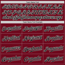 Load image into Gallery viewer, Custom Crimson Black-White Authentic Baseball Jersey
