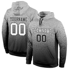 Load image into Gallery viewer, Custom Stitched Gray White-Black Fade Fashion Sports Pullover Sweatshirt Hoodie
