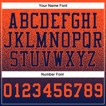 Load image into Gallery viewer, Custom Stitched Navy Orange Fade Fashion Sports Pullover Sweatshirt Hoodie
