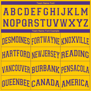 Custom Gold Purple V-Neck Basketball Jersey - Fcustom