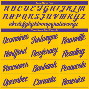 Custom Gold Purple Round Neck Basketball Jersey - Fcustom