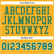 Load image into Gallery viewer, Custom Gold Kelly Green-White Authentic Baseball Jersey
