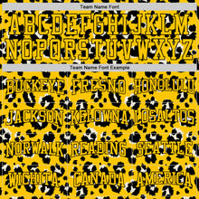 Load image into Gallery viewer, Custom Stitched Gold Gold-Black 3D Pattern Design Leopard Sports Pullover Sweatshirt Hoodie
