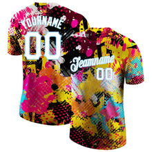 Load image into Gallery viewer, Custom Graffiti Bright Psychedelic Pattern White-Light Blue 3D Performance T-Shirt
