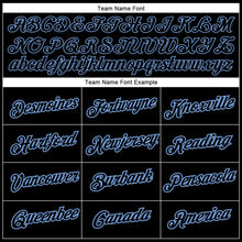 Load image into Gallery viewer, Custom Graffiti Pattern Black-Light Blue 3D Performance T-Shirt
