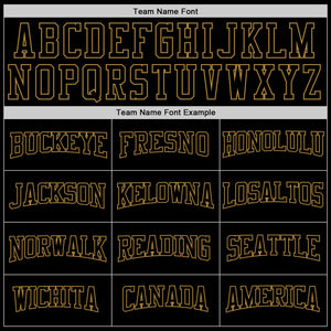 Custom Stitched Graffiti Pattern Black-Old Gold 3D Sports Pullover Sweatshirt Hoodie